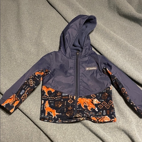 Columbia Other - Columbia Kids' Navy and Orange Hooded Jacket